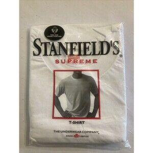 Stanfield's Supreme Men's T-Shirt 3X-Large (54-56) 3XL King Size White Vintage